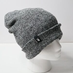 Dutch Bros Marled Gray Knit Slouchy Beanie Hat Streetwear One Size Skater